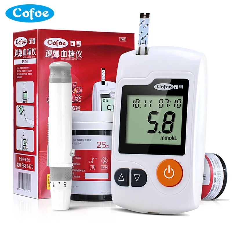 Big Discount Cofoe Yili Blood Glucose Meter with 50/100pcs Test Strips