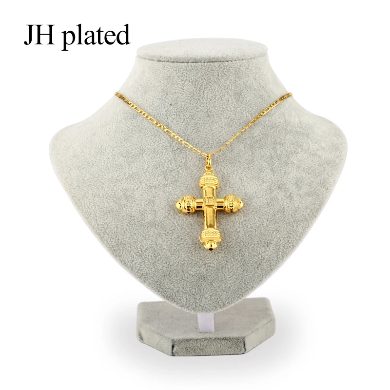 JHplated 2019 Новый Модный золотой цвет Long45 60 см Распятие Иисуса религиозные ожерелья