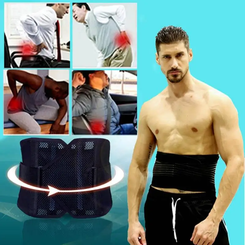 Elastic Breathable Back Belt Lumbar Support Waist Supporting Brace For