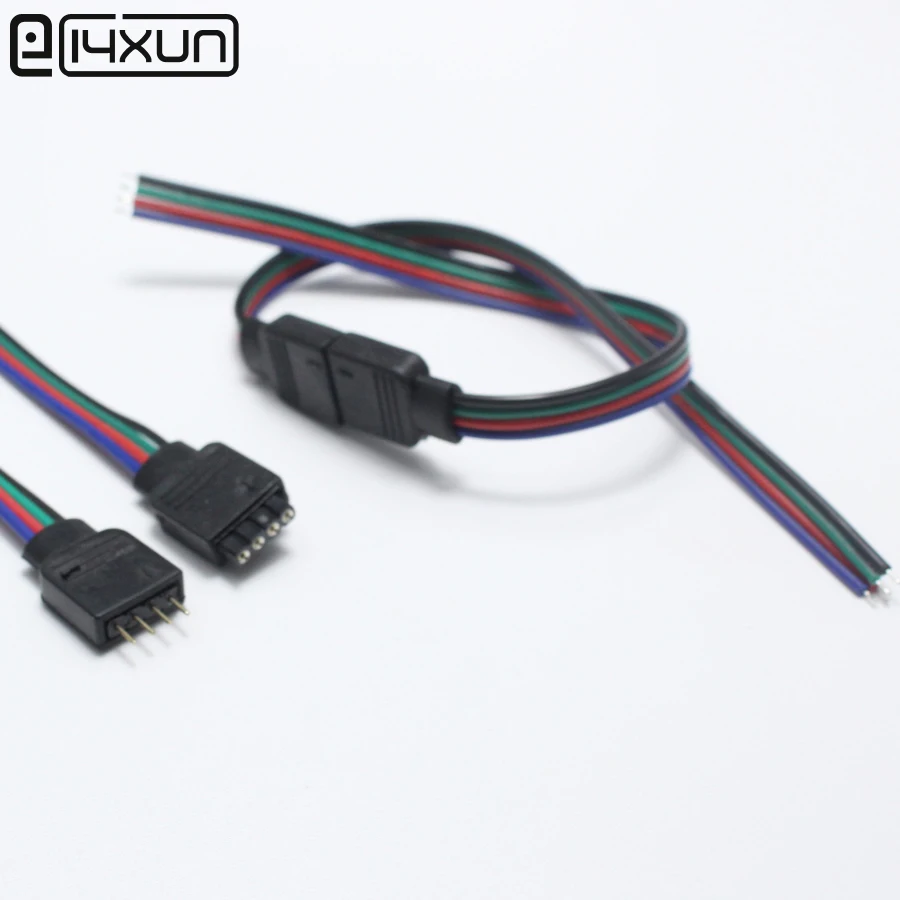 1pair 4pin Rgb Connector 4p Male Female Plugs Socket With