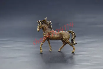 

Solid pure brass, horse-running trinkets, antique bronzes, ornaments, Collectibles