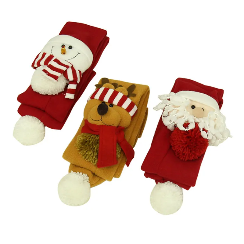 

New Christmas scarves Santa Claus Snowmen and Bear Soft Wrap Scarves Winter Warm Scarfs Christmas Supplies gift for friends