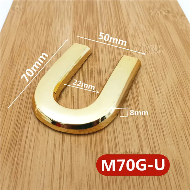 M70G亮金70mm塑料门牌=U号