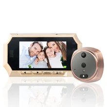 4.3 pulgadas LCD de Teléfono de La Puerta Mirilla Visor de 160 Grados HD Color IR Cámara de Visión nocturna Timbre Digital Video de La Puerta Automática anillo