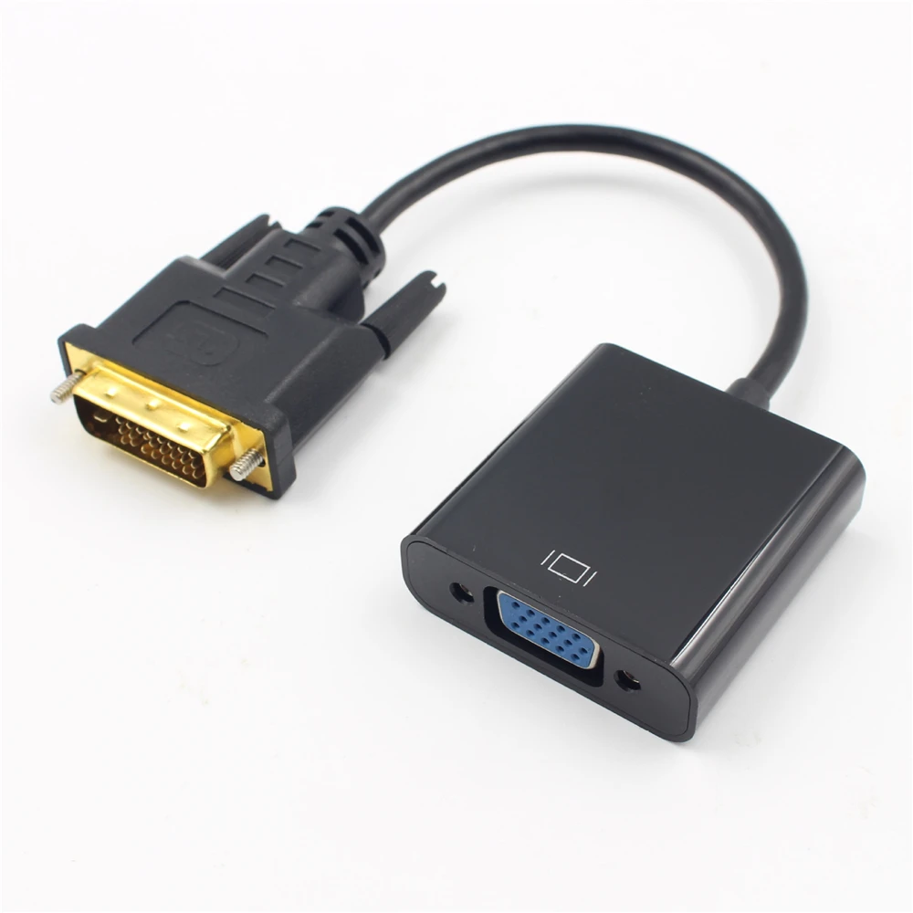 Для HDTV 1080 p DVI 24+ 1 адаптер DVI-D 24+ 1 25Pin штекер в VGA 15Pin модный практичный активный кабель конвертер