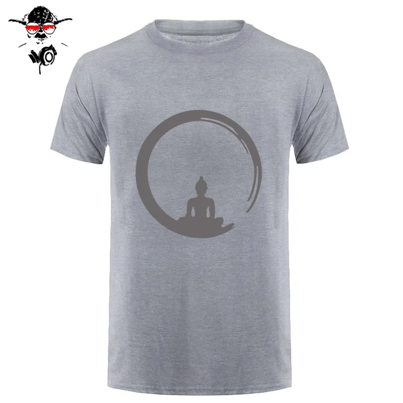 С коротким рукавом пользовательские дзен медитация Будда Футболка мужская гик его и ее дна футболки - Цвет: 24