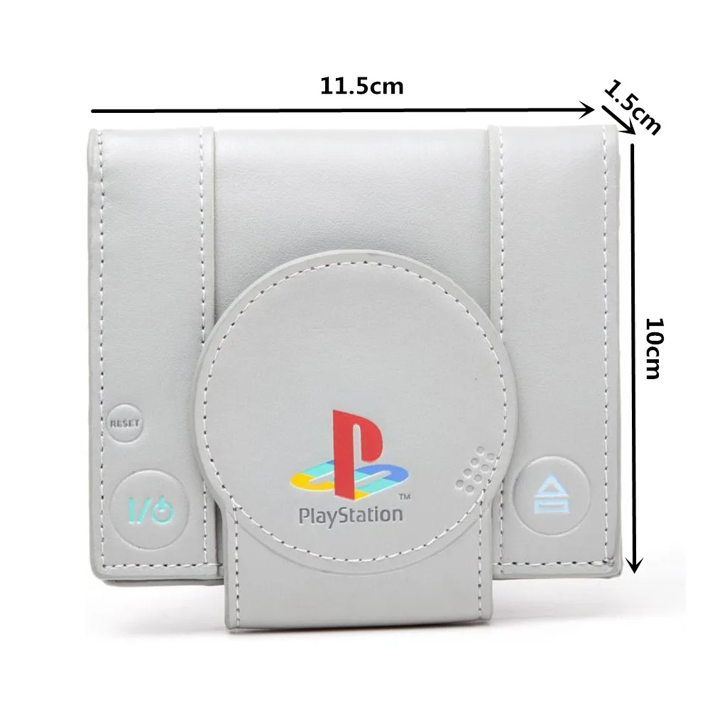 Playstation кошельки для мужчин sony Playstation One консоль двойной кошелек, серый человек бумажник визитница мужской кошелек клатч для монет