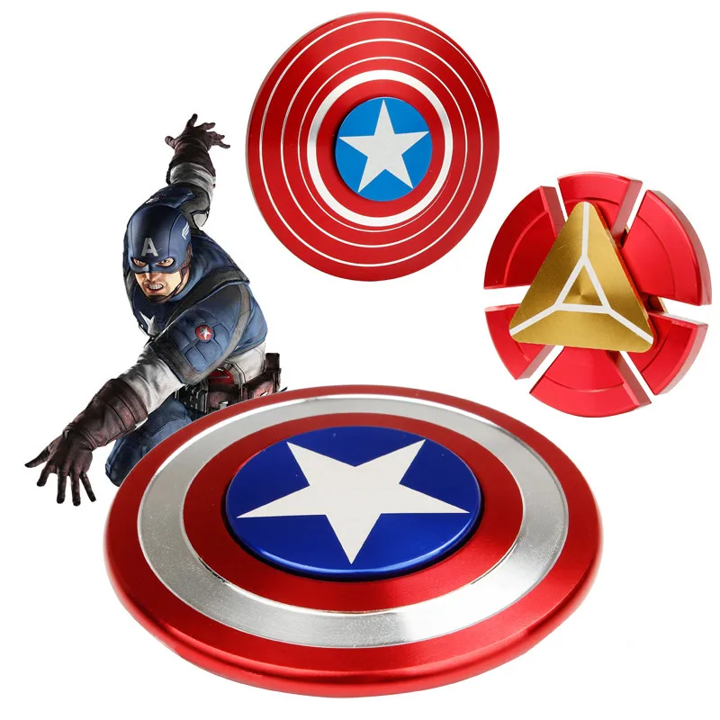Iron Man Captain American Round Wheel EDC Fidget Spinner Hand Spinner for Autism ADHD Relief Focus