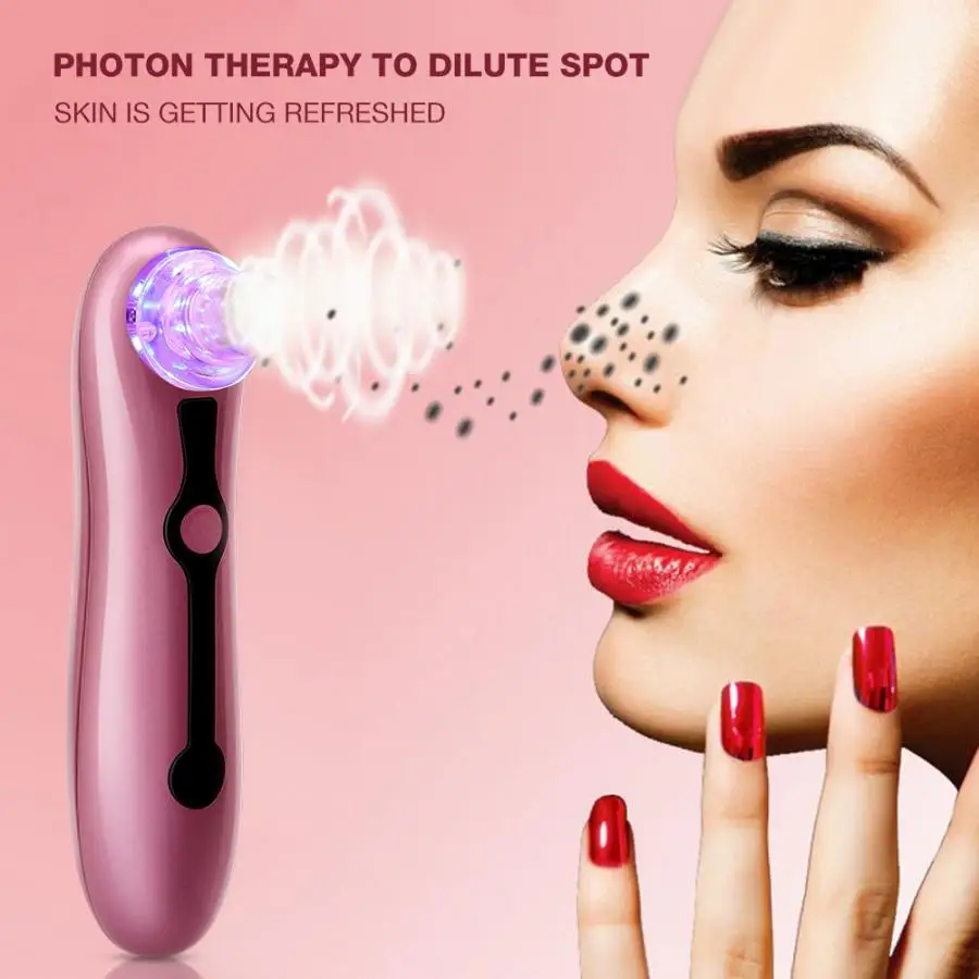 

Blackhead Removal LED Photon Vacuum Suction Blackhead Removal Electric Pore Cleaner Skin Care Device Black Remover