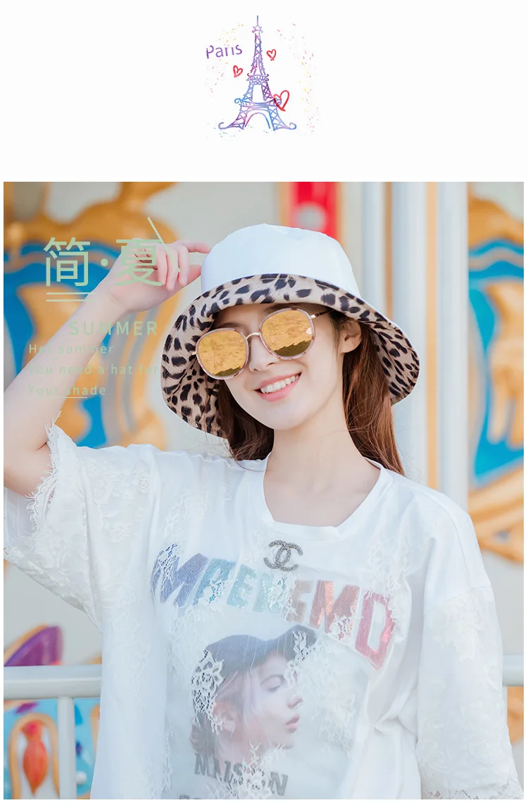 Летняя женская шапка двусторонняя леопардовая Рыбацкая шляпа для отдыха на открытом воздухе японская Ретро Кепка для бассейна для путешествий Панама от солнца Кепка