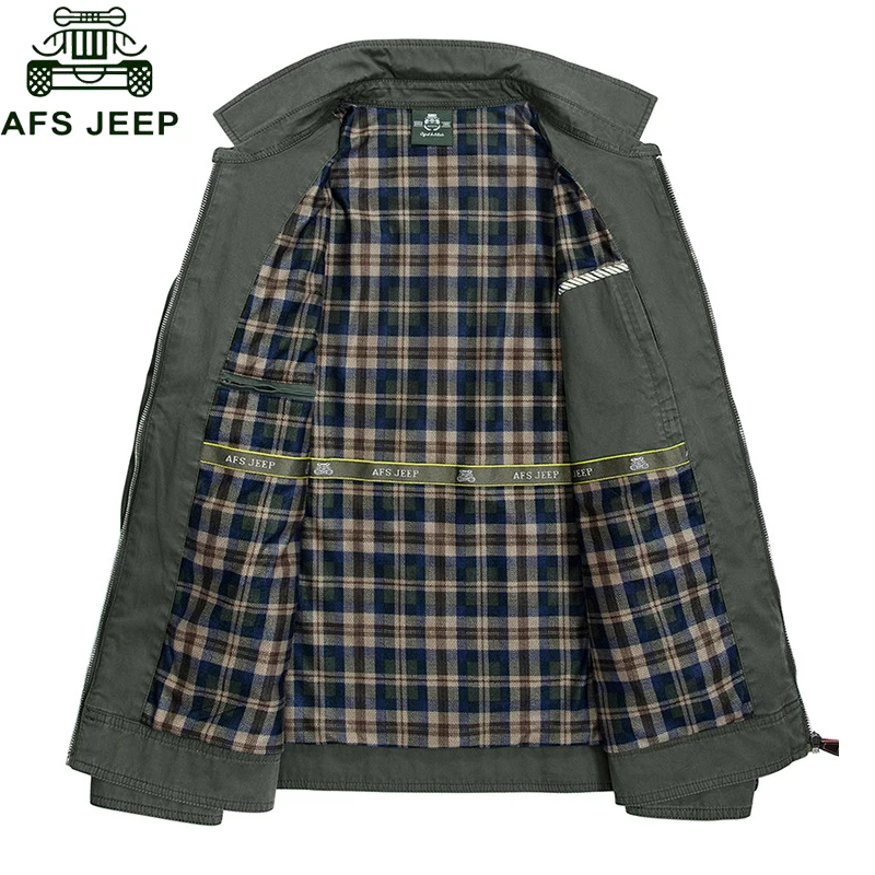 Afs jeep ماركة ربيع الخريف سترة الرجال العسكرية القطن سترات معطف ذكر زائد حجم 4xl السترات عارضة الرجال jaqueta الغمد