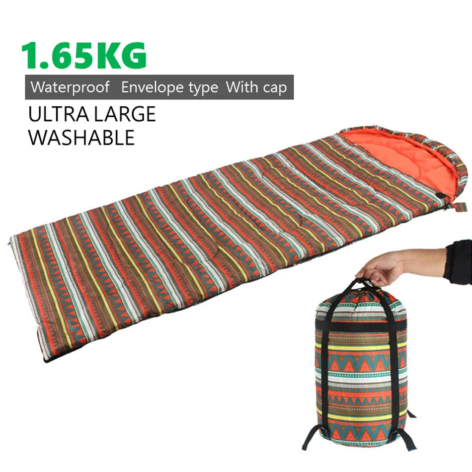 

350g Cotton Sleeping Bag Lazy Bag Portable Envelope Type Saco De Dormir Uyku Tulumu Ultralight Schlafsack Nature Hike