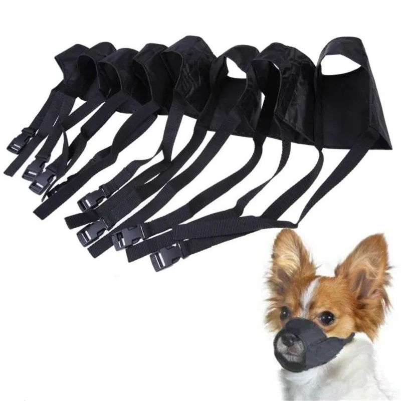 7 Размеры регулируемый нейлоновый Pet Маска намордник против лая укусов Soft Mouth