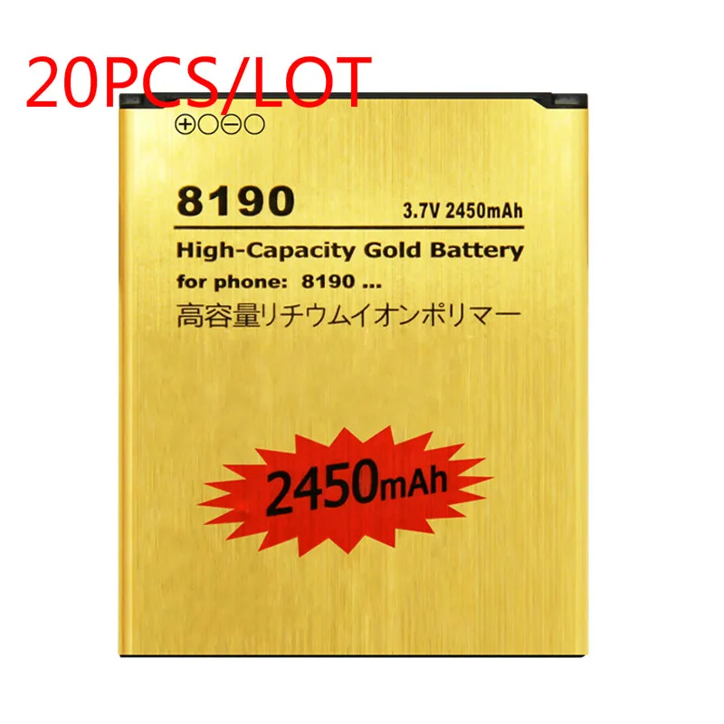 

20pcs/lot For S3 mini battery 4 pins Gold Replacement Battery EB425161LU/EB-L1M7FLU for Galaxy S3 mini I8160 8190 ace 2 battery