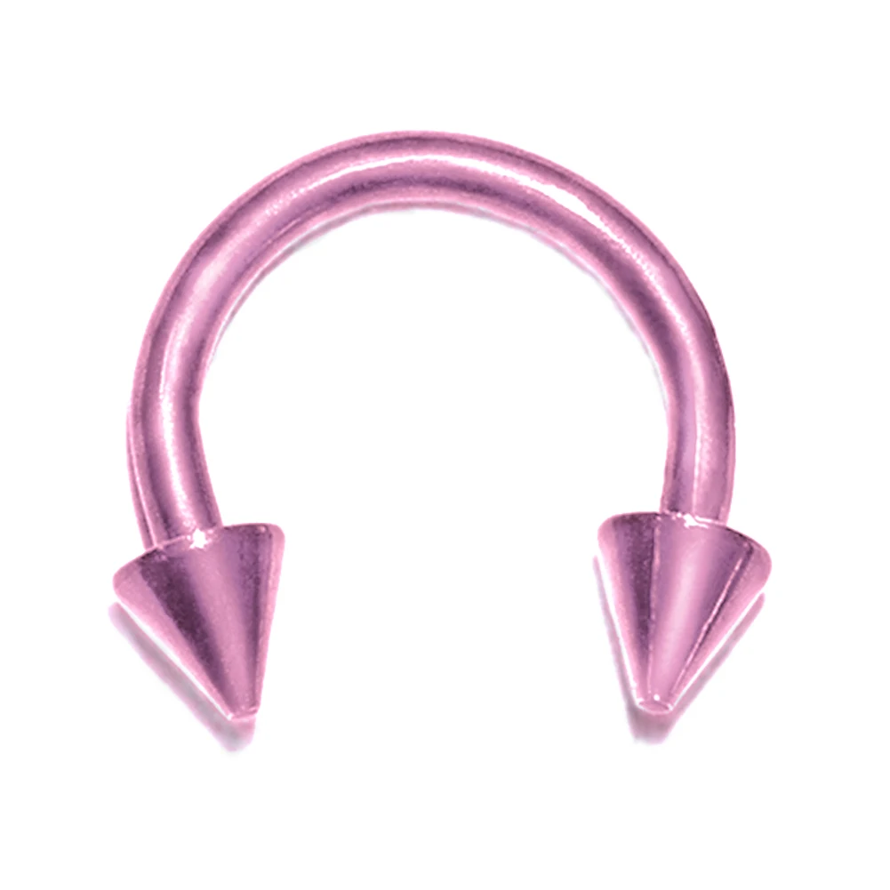 

Colorful Body Piercing Tunnels Unisex U-shaped Cone Nose Ring Anodised Titanium Steel Curve Nipple Bar Stud
