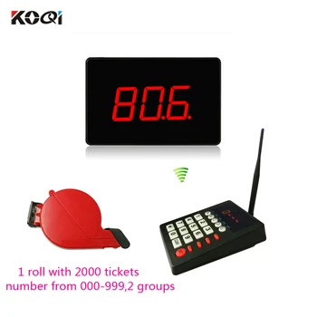 

Simple Electronic queue paging system display receiver with keyboard and ticket dispenser(number 000-999) restaurant equipment