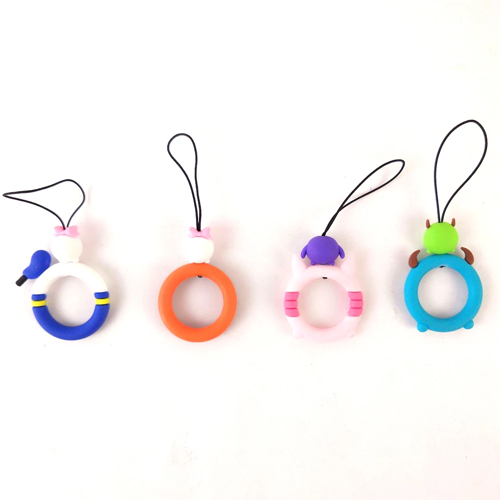 200 pcs لطيف الكرتون أحزمة هاتف المحمول حلقة حبل ل iphone 8 غالاكسي S6 7 حافة زائد kawaii الحبل حلقة حزام الهاتف اكسسوارات