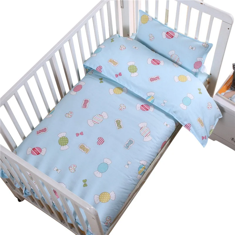 Baby Bedding Set Cotton Baby Crib Bedding Sets Cartoon Kids Baby Duvet