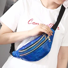 PGOLEGGY Новинка модная сумка на пояс женская розовая Фанни крутая сумка на пояс сумка черная Лазерная нагрудная сумка для телефона iPhone XS MAX 7 цветов