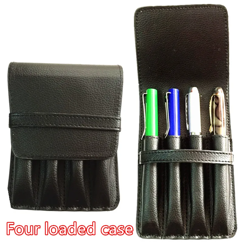 

Handmade Leather Pen Bag black Pencil Bag Vintage Retro Style Accessories For Traveler's Notebook Free shipping