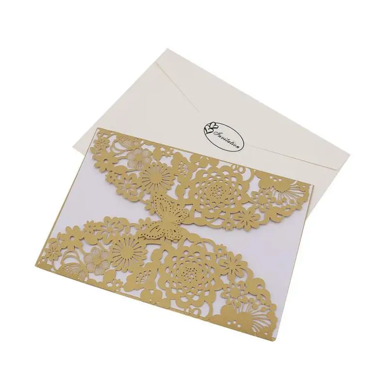 

Laser Hollow Invitation Card Personality Wedding Greeting Card Birthday Card Decoration Party Supplies #A30