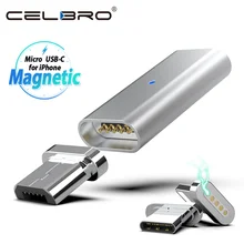 USB Магнитный адаптер типа c Micro USB магнитный разъем для iPhone samsung Quick Charge 3,0 Магнитный usb зарядный кабель конвертер