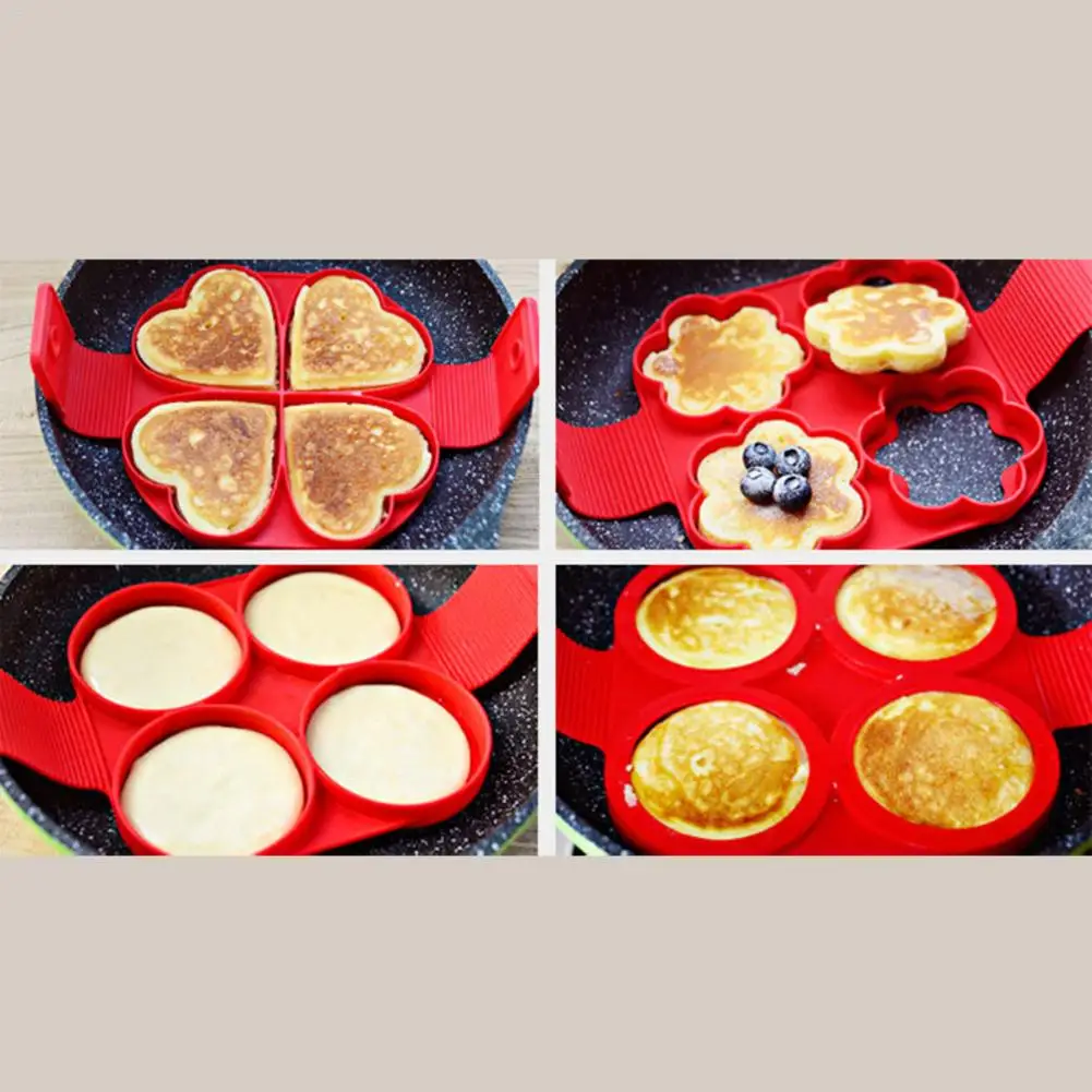 

Silicone Pancake Maker Egg Ring Maker Nonstick Easy Fantastic Egg Omelette Mold Kitchen Gadgets Cooking Tools