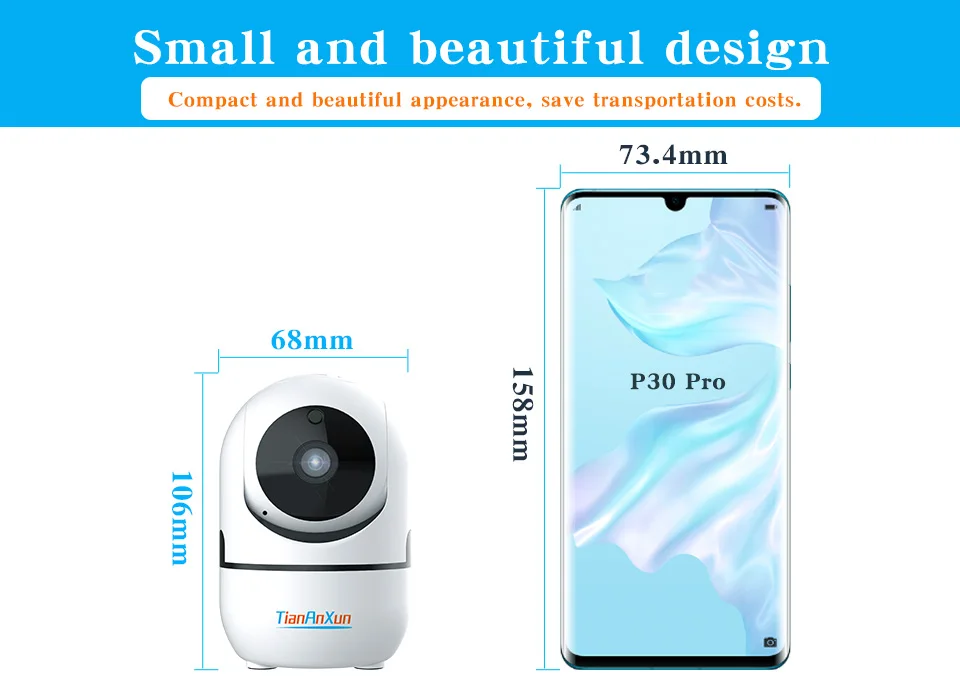 Câmera Wi-fi Mini Câmera ip 1080p Ycc365 Tiananxun Nuvem sem Fio da Segurança Home Auto Tracking Wi-fi Câmeras de Vigilância Cctv 9 sem fio rastreamento automático wi-fi cctv câmeras vigilância