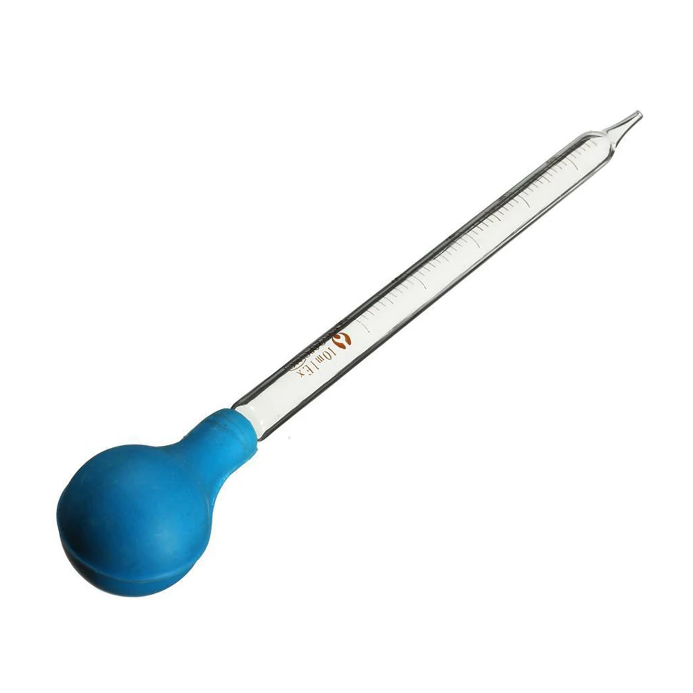 

10ml Rubber Head Glass Dropper Glass Pipette Lab Dropper Pipet With Scale Line Blue&Transparent