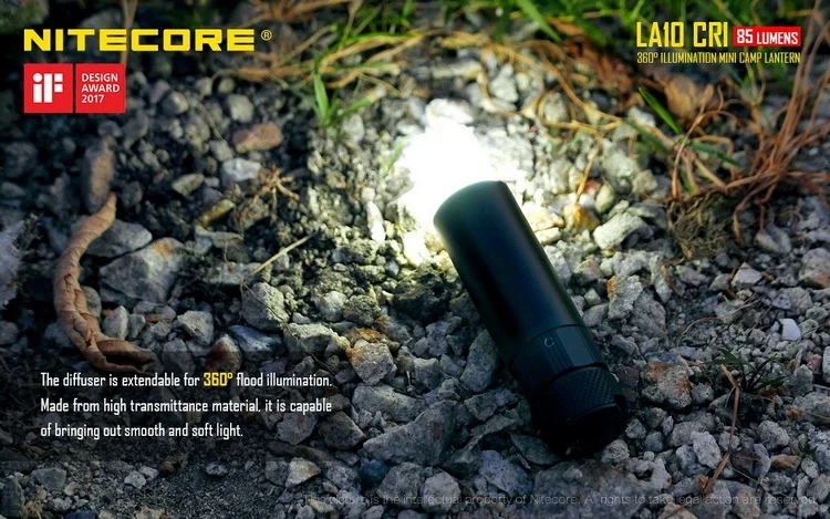 AA EDC Мини фонарь Nitecore LA10/LA10 CRI 135 люмен Кемпинг Nichia XP-G2 S3 светодиодный фонарик брелок