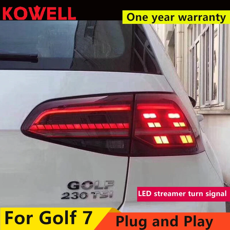 KOWELL стайлинга автомобилей для VW Golf 7 задних сигнальных огней, 2013- Golf7 MK7 светодиодный задний фонарь DRL+ тормоз+ Парк+ сигнальный светодиод