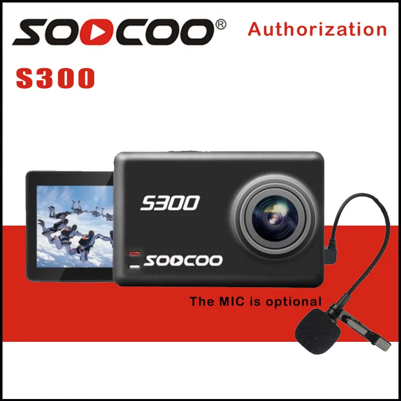 Экшн камера SOOCOO S300 стабилизация изображения 4K 30FPS сенсорный экран 2 35 дюйма Hi3559V100