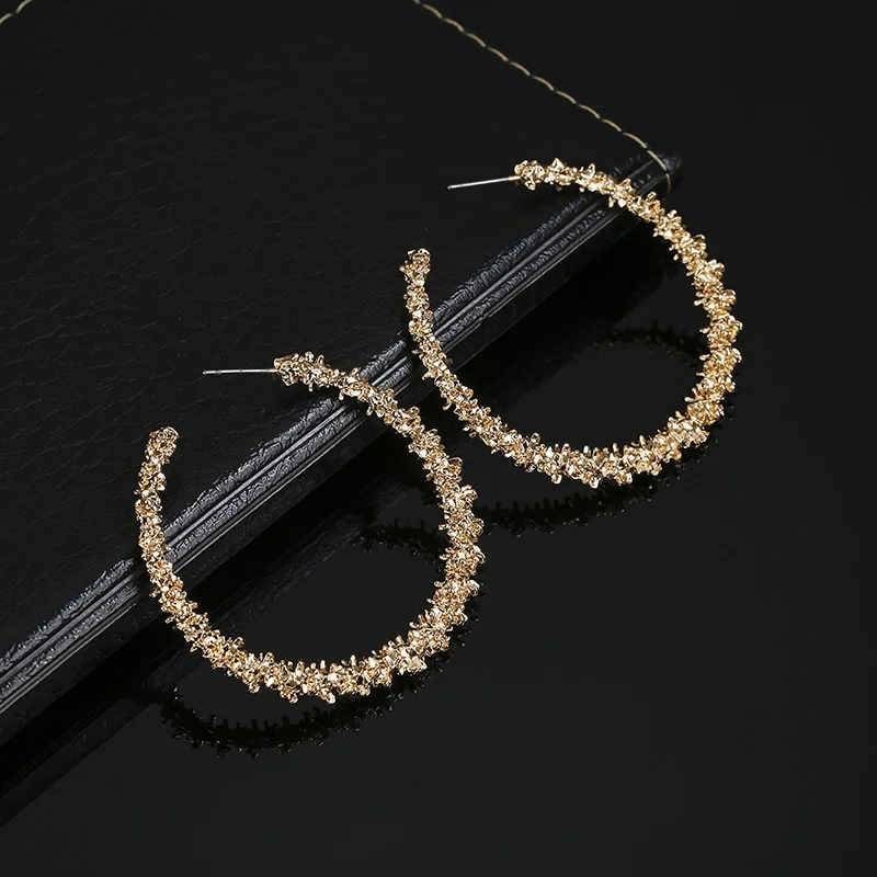 

Golden Silver Color Hoop Earrings Simple Round Hollow Fashion Personalized Ear Jewelry Gift For Wedding Party Kupe