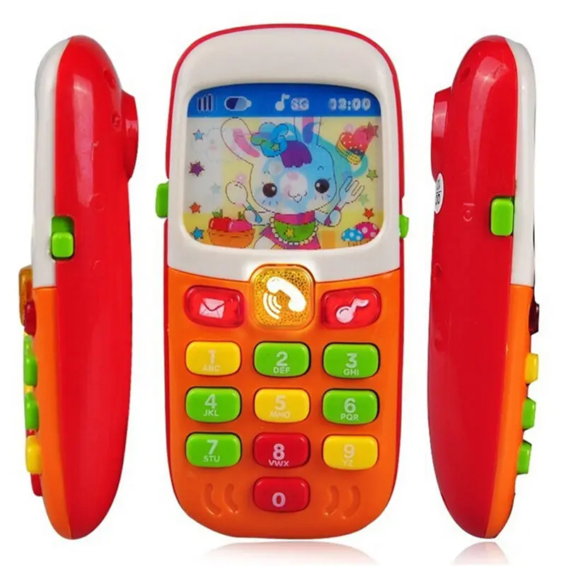 Детский Электронный мобильный телефон со звуком игрушечный смартфон мобильный телефон раннее образование игрушка младенческие игрушки случайных цветов
