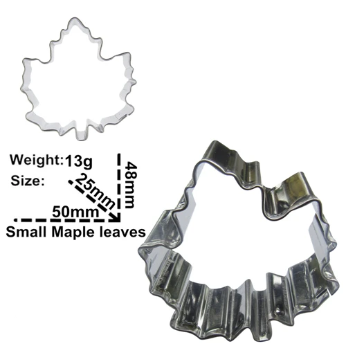 Формы для выпечки осеннего торта, печенья, печенья, Красного кленового листа, инструменты для украшения торта, прямые продажи - Цвет: 48mm x 50mm