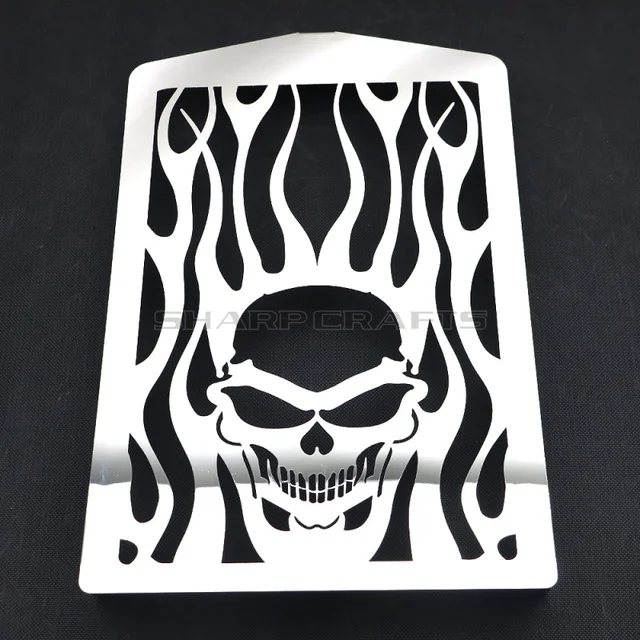Flame Radiator Grille Guard Cover Protector For Yamaha XVZ13 Royal Star A Moto