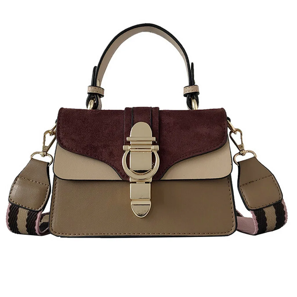 

Women Bucket Bag Retro Multicolor Messenger Shoulder Bag High Quality Casual Hasp Crossbody Bag bolsa feminina
