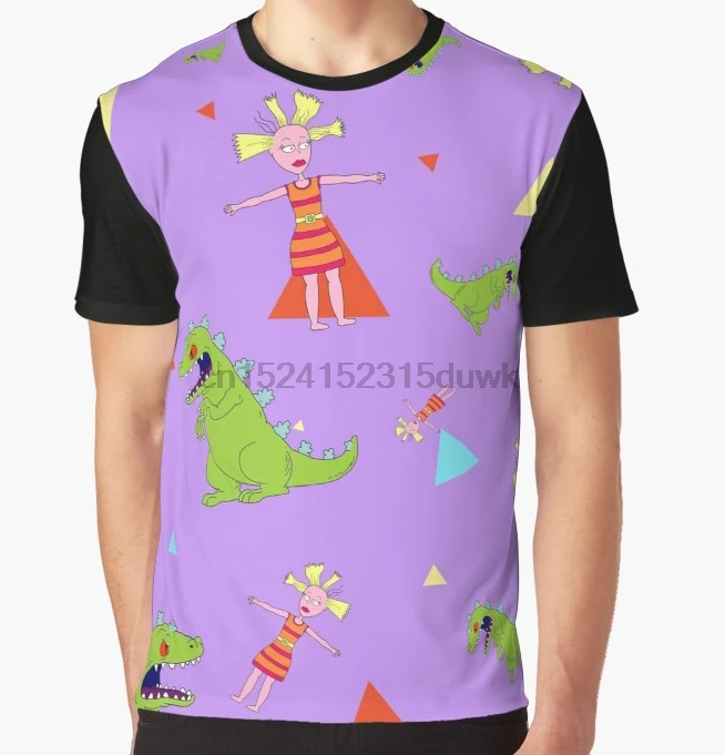 

All Over Print T-Shirt Men Funy tshirt Reptar & Cynthia Short Sleeve O-Neck Graphic Tops Tee women t shirt