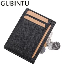 Super Thin Soft 100% Cow Genuine Leather Brown Credit Card Wallets Men Mini Card Holder Rfid Male Small Wallet Slim Men Purse men slim wallet thin mini wallets rfid nylon bifold small money clip clutch credit card sleeve cardholder pocket handy