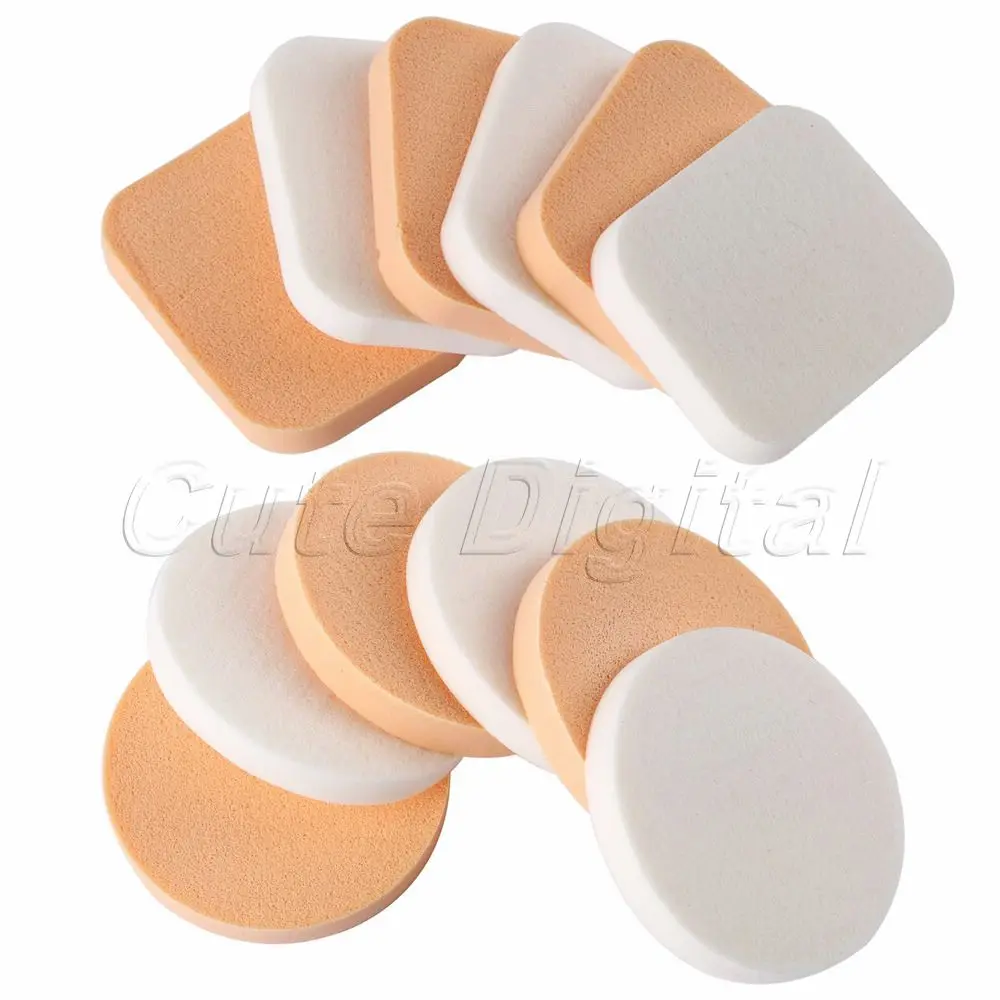 12PCS Women Beauty Foundation Makeup Sponge Puff Cosmetic Flawless Facial Face Soft Sponge Make Up Powder Puff Beauty Tool