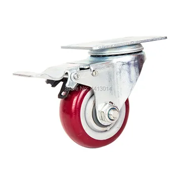 

4pcs 3 inches Universal pvc Swivel Casters Dual Roller Wheel without Brake