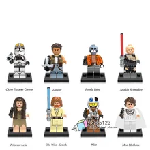 100 шт./лот Анакин Скайуокер клон Штурмовик пилот Obi-Wan Kenobi Zander строительные блоки рождественские игрушки для детей