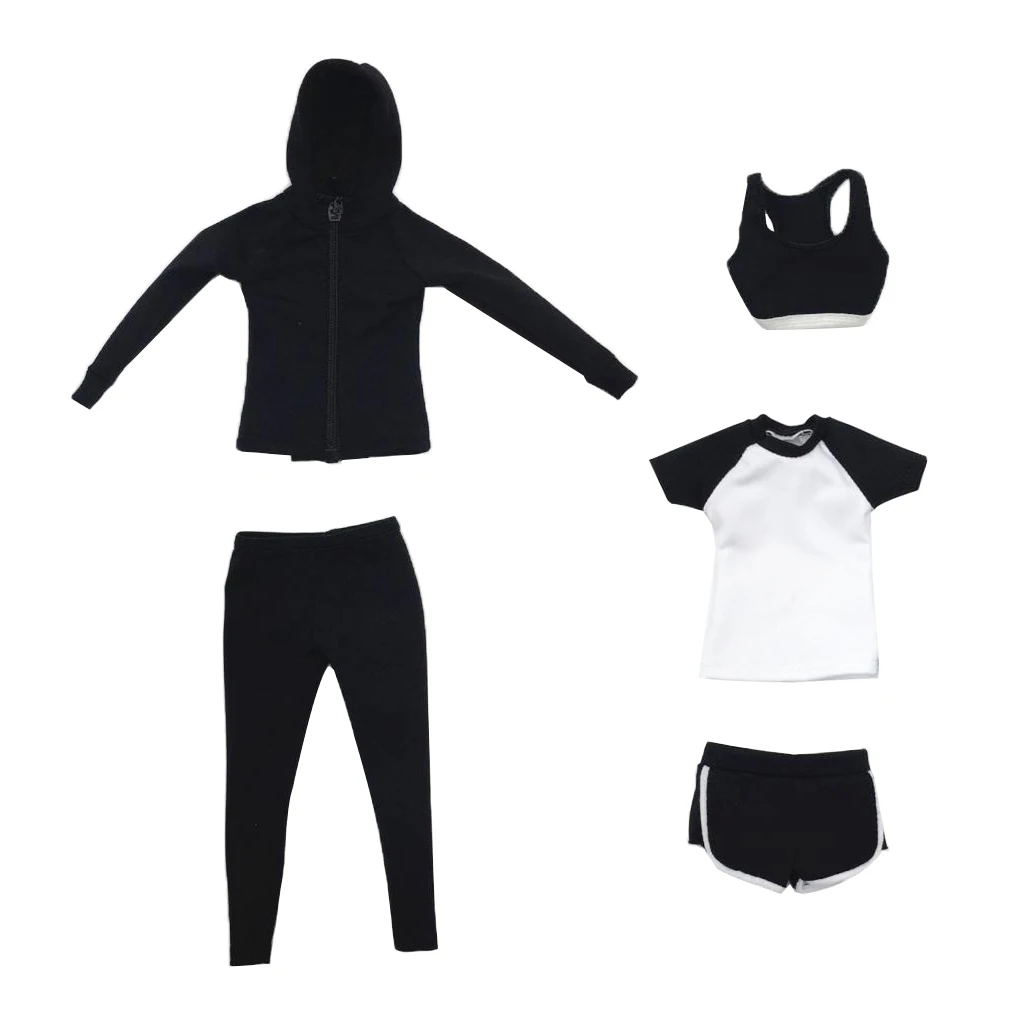 1/6 Scale Women Sports Suit Set Female Clothes for 12inch Action Figure Body Doll Toy Accessory