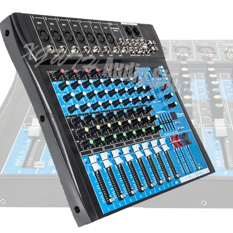 8 Channel Bluetooth DJ Mixer 16 DSP Effects Sound