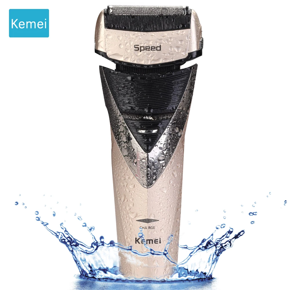 

Kemei electric shaver rechargeable shaveing for man shavers body wash twin blade cutter head men face care Shaver razor 5