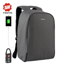 2017 Tigernu Anti-ladrón de carga USB 15.6 pulgadas de ordenador portátil de Negocios mochila mujer Hombre Mochila escolar Mochila Masculina Mochila