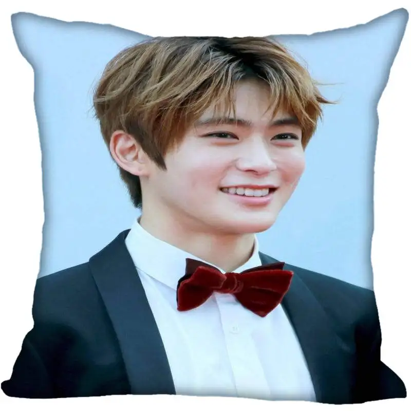 Пользовательские Kpop NCT JaeHyun Печатных Квадратных шелковые наволочки 40x40 см, 35x35 см одна сторона атласная наволочка индивидуальный логотип - Цвет: 17