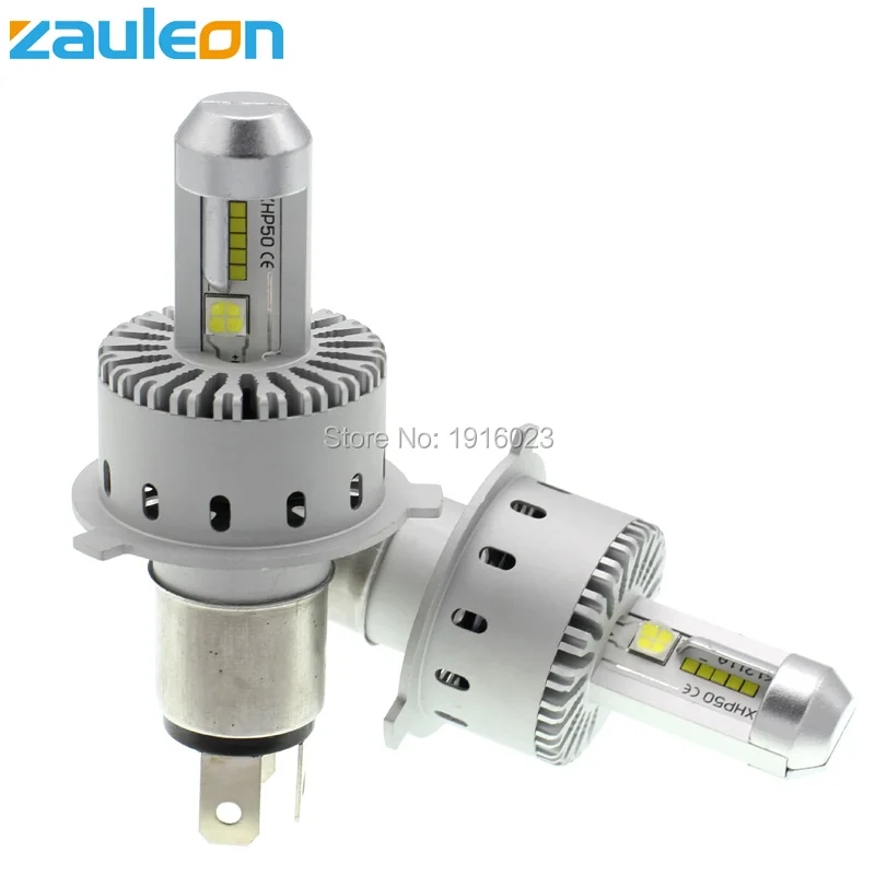 

2017 Newest Design All-in-one LED Headlight H4 9003 HB2 4400lm XHP50 Chip 6000K White Plug and play good beam pattern headlamp
