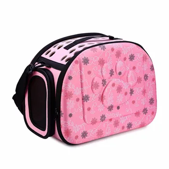 

Pet Dog Cat Sided Carrier Foldable Travel Tote Shoulder Bag Portable Cage Kennel Pink