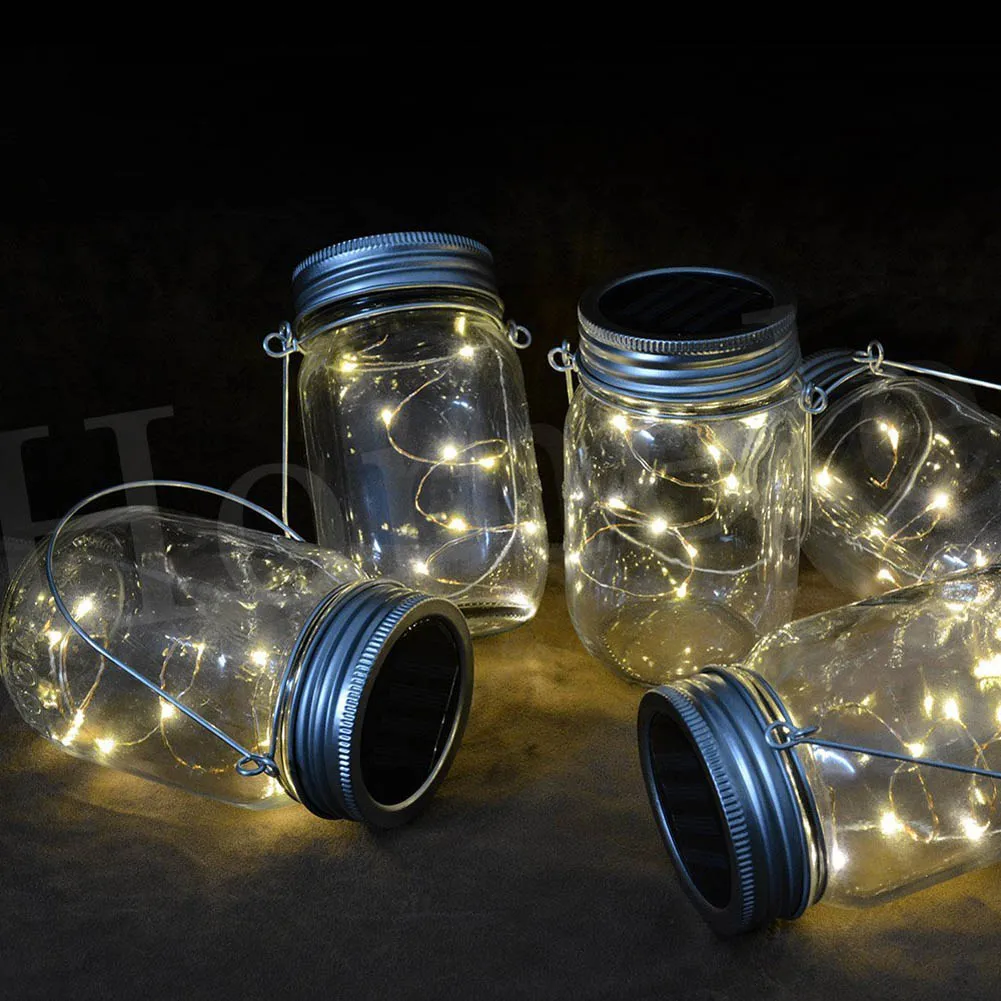 1 Pcs Creative Solar Jar Cover Fairy Light With LED for Glass Jars